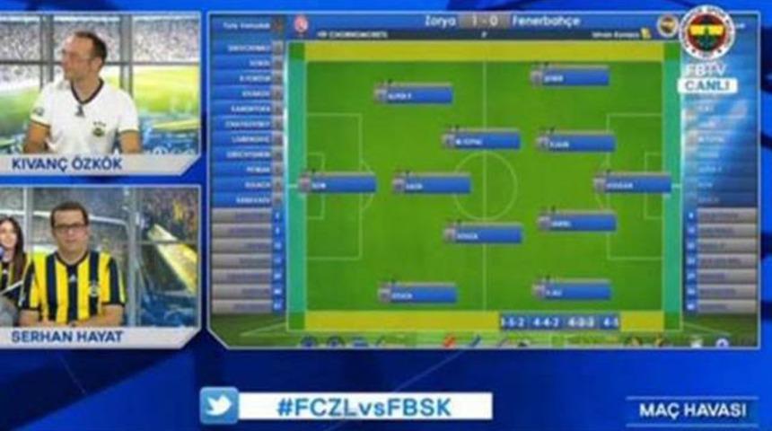 FB TV ekranında şok g&ouml;r&uuml;nt&uuml;!