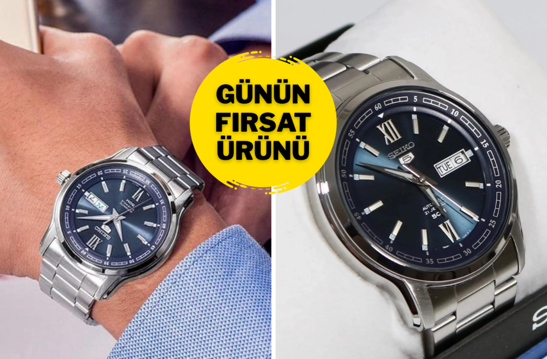 Kombinlerinizin havasını yükseltecek Seiko SNKP17K1 Kol Saati indirime girdi 