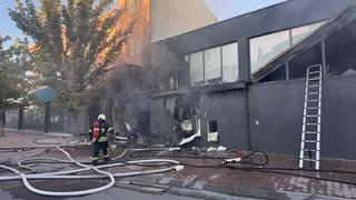 Kayseri'de bir marketin deposunda çıkan yangın hasara yol açtı