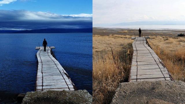 Türkiye'nin benzersiz gölünü kuru otlar sardı! İskele artık boş araziye bakıyor: Van Gölü'nde korkulan oldu