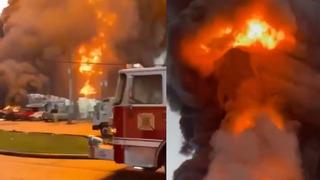 ABD'de petrol fabrikasında patlama! Halk acil tahliye edildi! 400 işçi çalışıyordu...