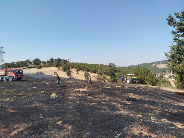 Gördes’te arazi yangını büyümeden söndürüldü 1