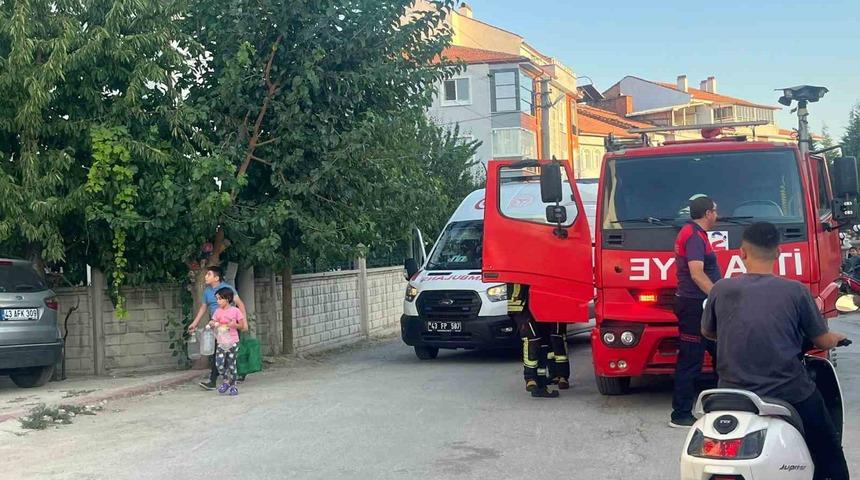 Kütahya’da yangın ihbarına giden ekipler mangalla karşılaştı