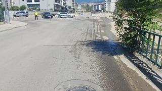 Devrilen motosikletin sürücüsü yaralandı