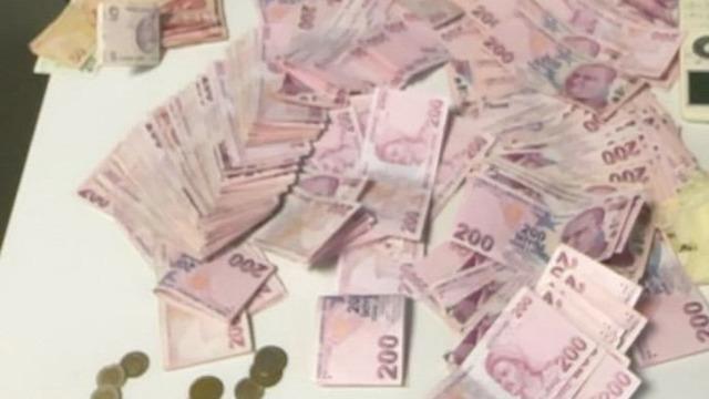 Dilencinin üzerinden 45 bin lira çıktı