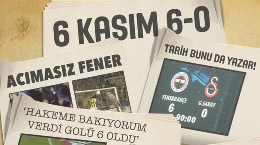 Fenerbah&ccedil;e'den Galatasaray'a 6-0 g&ouml;ndermesi