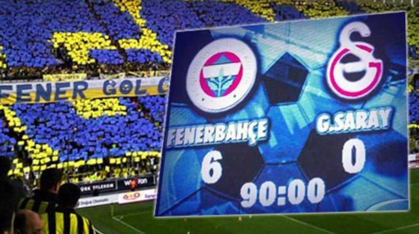 Fenerbah&ccedil;e'den Galatasaray'a 6-0 g&ouml;ndermesi