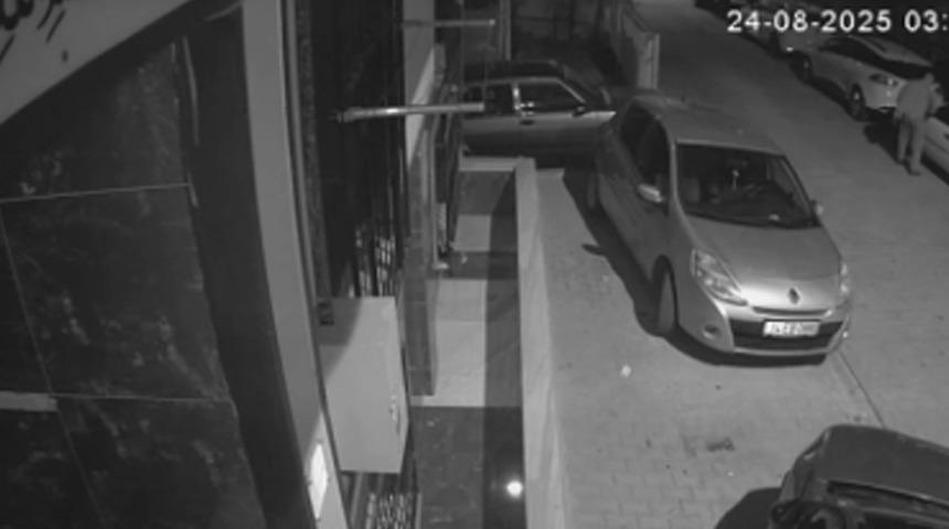 Sokak sokak gezdi, park halindeki araçlara zarar verdi