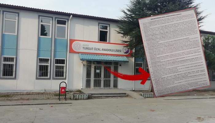 Düzce'deki lisenin kurallar listesi gündem oldu! "Kız öğrenci gerekiyorsa ayakta gidecek"