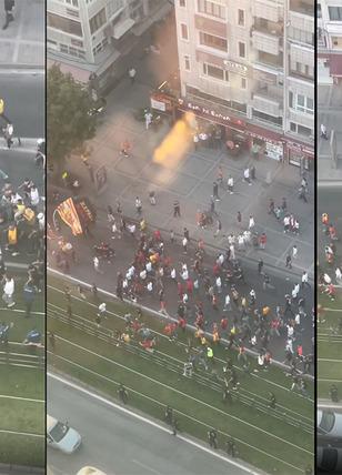 Galatasaray Kayserispor deplasmanında maç önü saldırıya uğradı! Taraftarlar ortalığı karıştırdı...