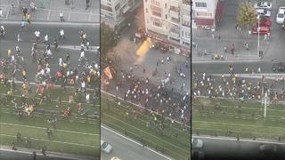 Galatasaray Kayserispor deplasmanında maç önü saldırıya uğradı! Taraftarlar ortalığı karıştırdı...