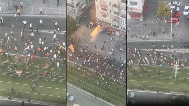 Galatasaray Kayserispor deplasmanında maç önü saldırıya uğradı! Taraftarlar ortalığı karıştırdı...