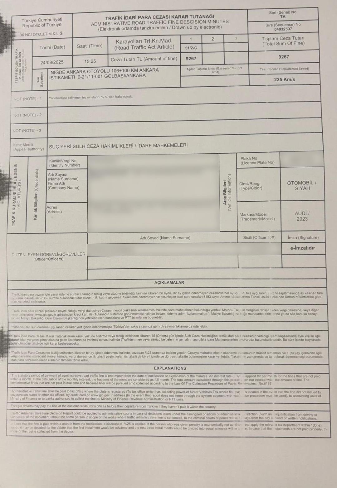 140 km hız sınırı olan yolda 224 km hızla giden Bakan Uraloğlu ndan açıklama: "Farkında olmadan hız sınırını aştım" 3