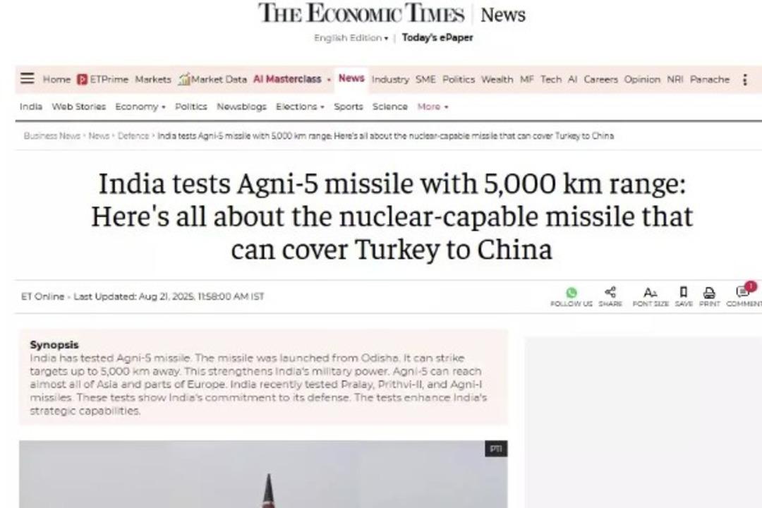 Hindistan medyası sınırı aştı! Ateşlenen füzenin ardından Türkiye ye küstah gönderme 3