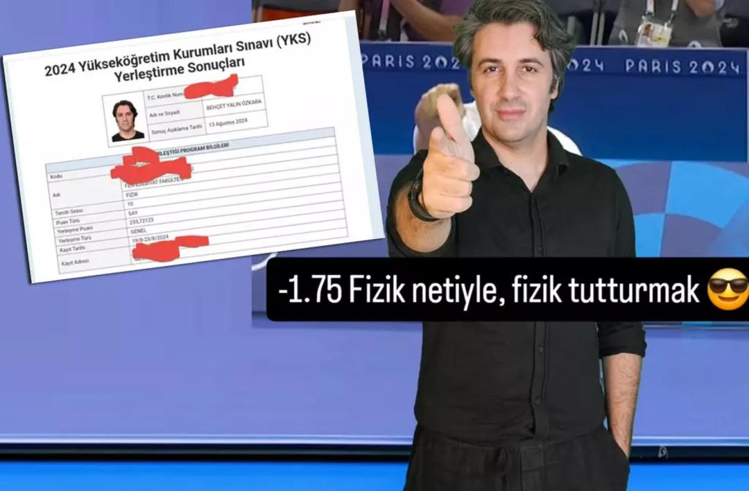 Cevapları salladı, sınav sonucu şaşırttı! Eksi fizik netiyle Fizik bölümünden sonra Prof. Dr. Behçet Yalın Özkara YKS 2025 sonuçlarında da gündem oldu  1