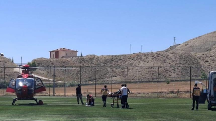 Malatya’da ambulans helikopter 78 yaşındaki hasta için havalandı