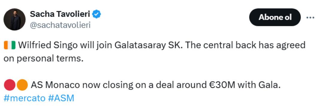 Galatasaray Okan Buruk un favori ismini transfer ediyor! Wilfried Singo için sıcak gelişme... Transfer her an açıklanabilir 2