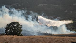 Balıkesir'in Susurluk ilçesinde çıkan orman yangınına müdahale ediliyor