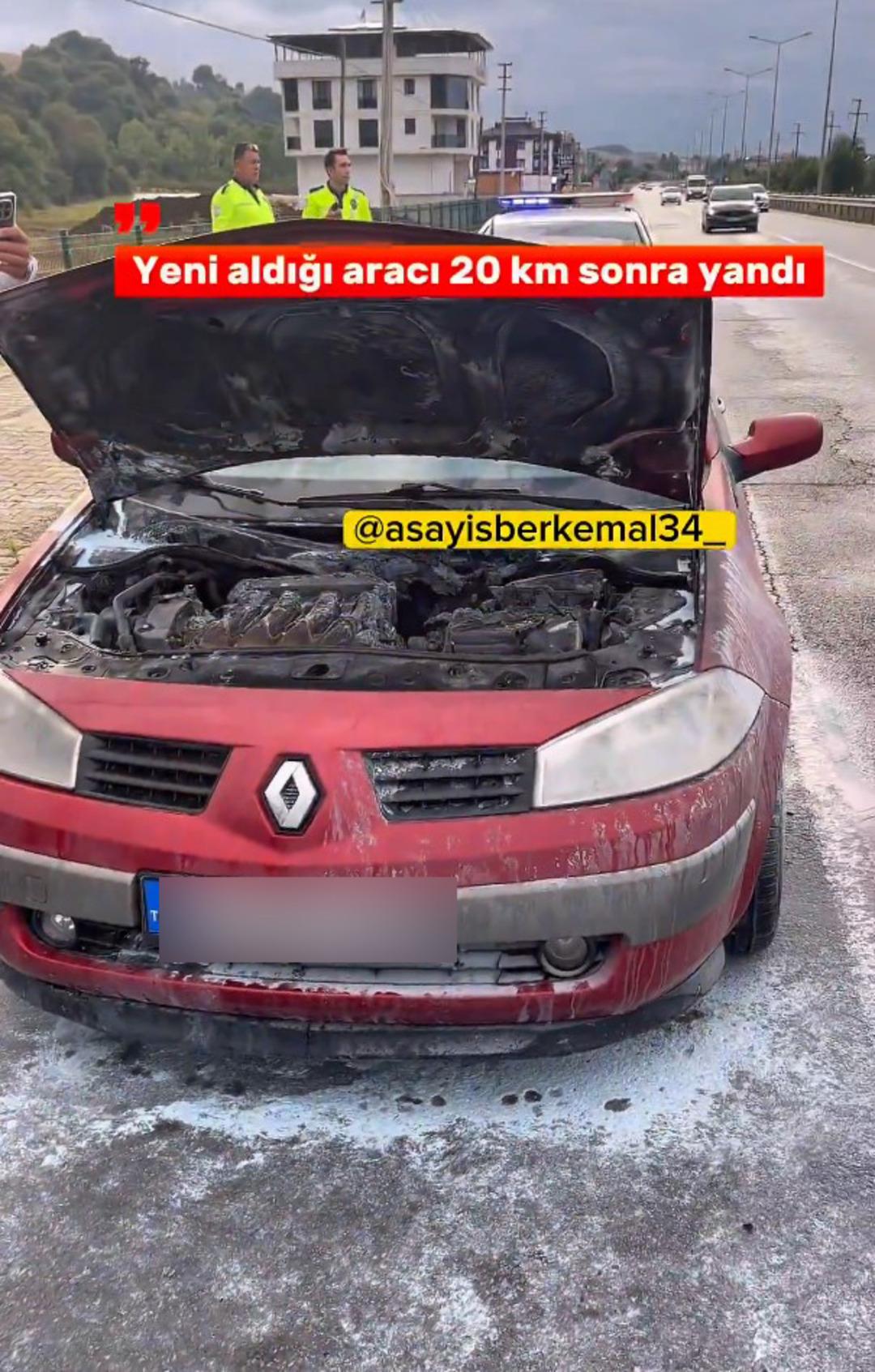 Yeni alıp 20 km gittiği araba yandı!  Full ekspertiz yaptırdık, 20 dakikada geldiği durum bu   2