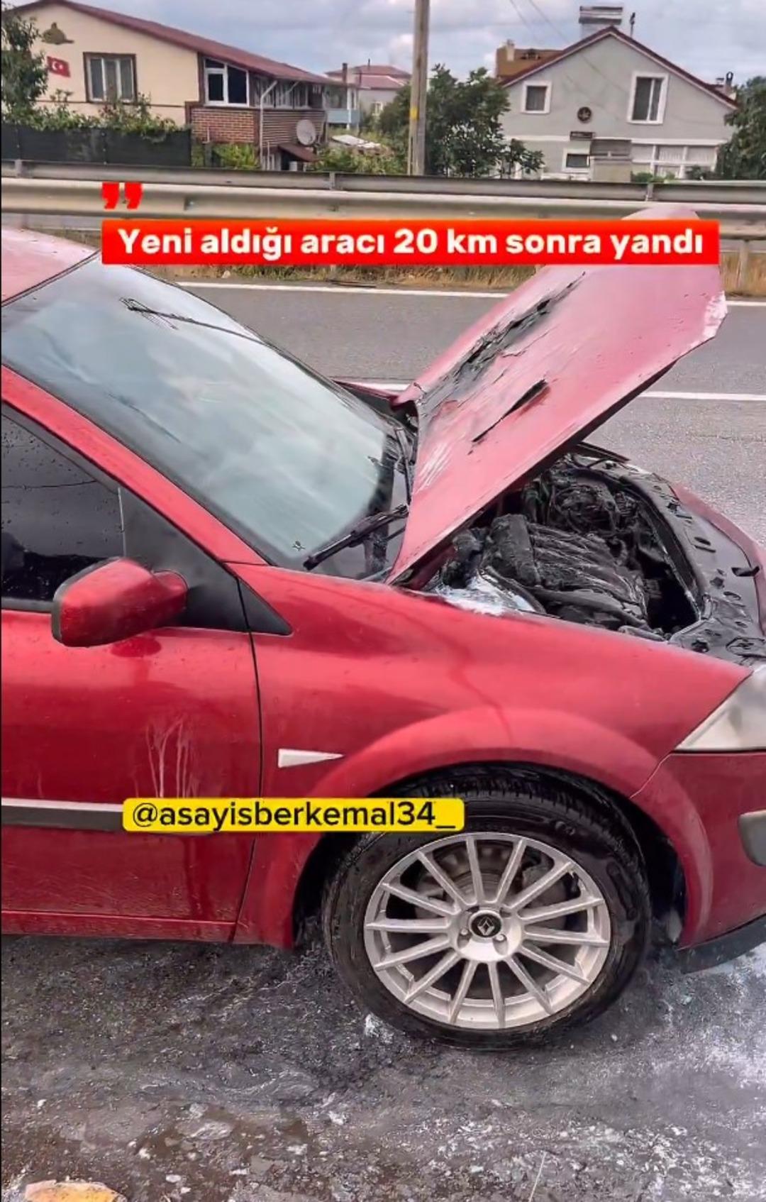 Yeni alıp 20 km gittiği araba yandı!  Full ekspertiz yaptırdık, 20 dakikada geldiği durum bu   3