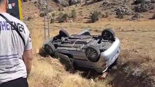 Otomobil şarampole yuvarlandı: 2 yaralı