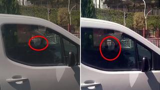 Bir ayağı cam kenarında araç kullandı! O anlar kamerada
