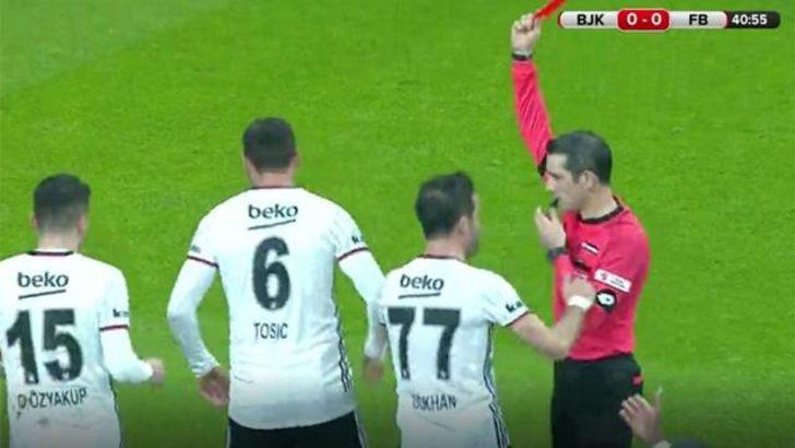 Beşiktaş - Fenerbahçe derbisinde ortalık karıştı! Tosic'i kimse sakinleştiremedi