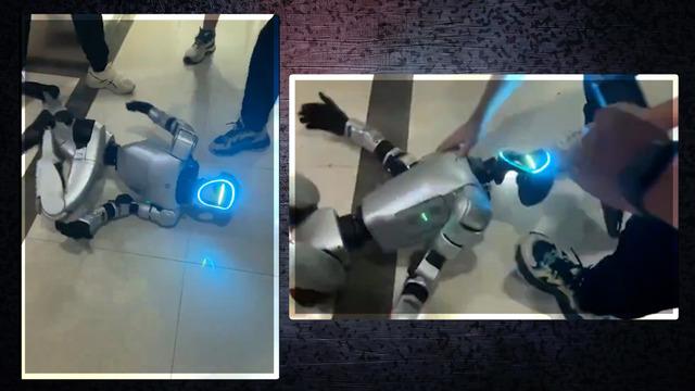 Yazılım hatası yaşayan robottan tuhaf hareketler! Kontrolü kaybetti, yerde tepinip 'dokunmayın çok fenayım' moduna girdi!