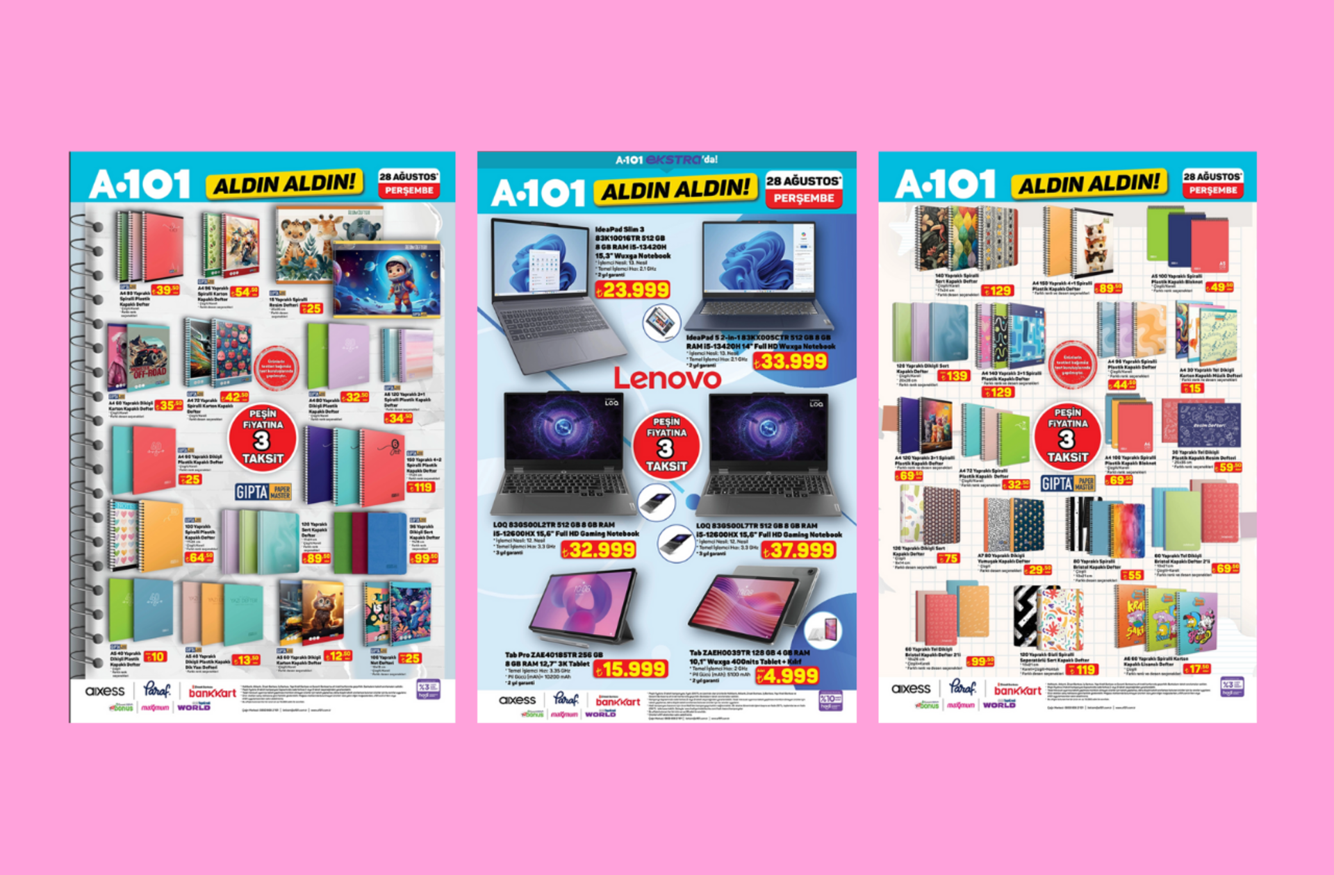 A101'e kırtasiye malzemeleri geliyor! İşte 28 Ağustos 2025 A101 Aldın Aldın Kataloğu