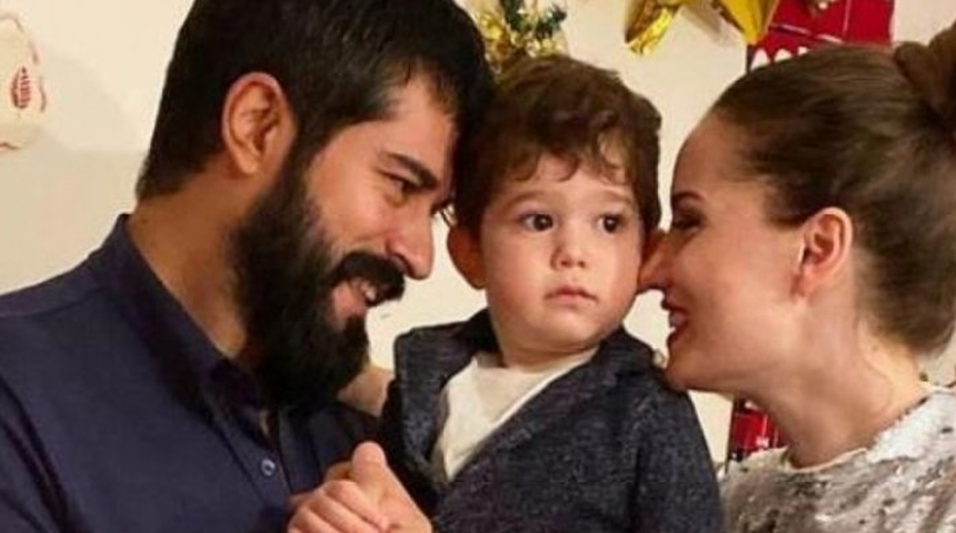 Burak Özçivit ve Fahriye Evcen'in oğlu Karan kocaman oldu! Aile pozu geldi