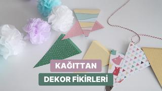 Sadece yapıştırıcı ve kağıtla yapılabilecek dekor eşyaları