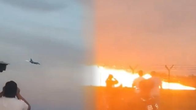 Polonya'da gösteri uçuşu faciayla sonuçlandı! F-16 alev topuna döndü