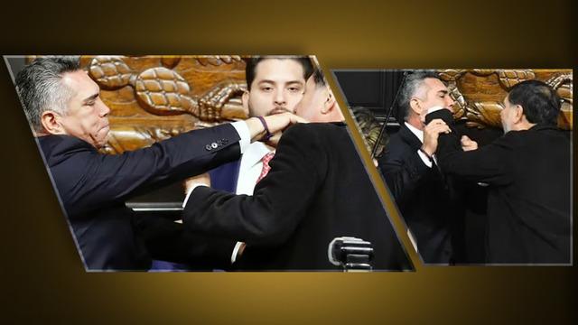 Meksika Senatosu'nda ortalık karıştı! Muhalif lider Meclis Başkanı'na saldırdı... O anlar kamerada