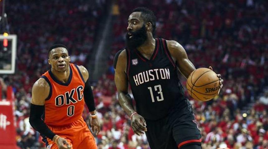 Westbrook yine coştu ama kazanan Houston oldu