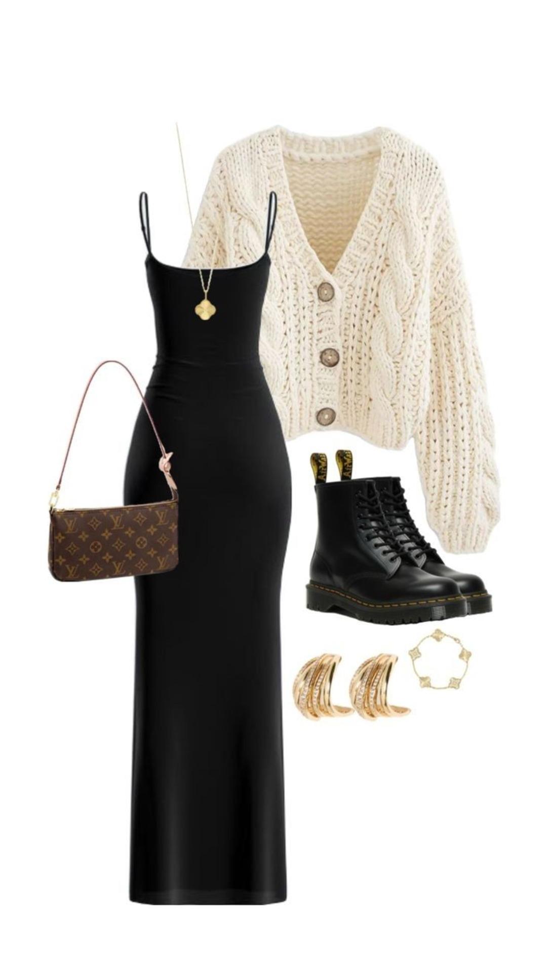 Her kombinde başka bir sen! Düz siyah elbiseler için 10 farklı kombin önerisi 5