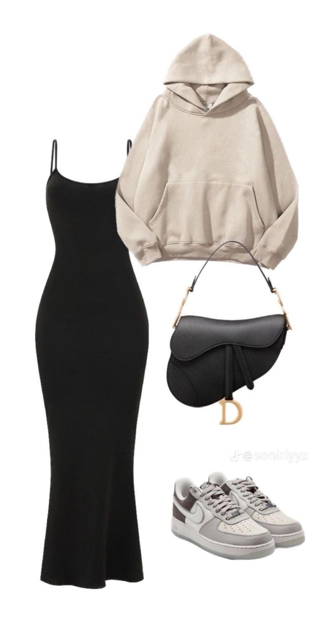 Her kombinde başka bir sen! Düz siyah elbiseler için 10 farklı kombin önerisi 7