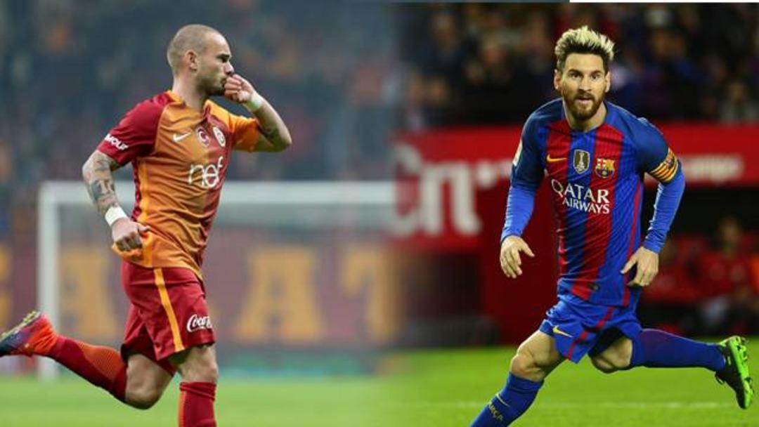 Sneijder, Messi'yi solladı!