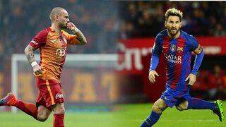 Sneijder, Messi'yi solladı!