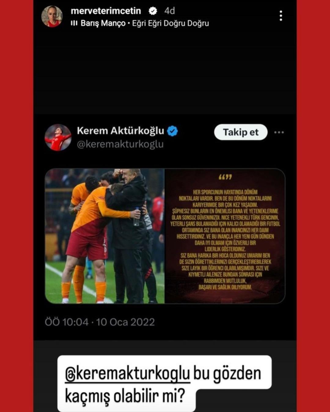 Fenerbahçeli Kerem Aktürkoğlu Galatasaray ın efsanesi Fatih Terim ile olan fotoğrafını sildi! Tepkilerin ardı arkası kesilmedi... 2