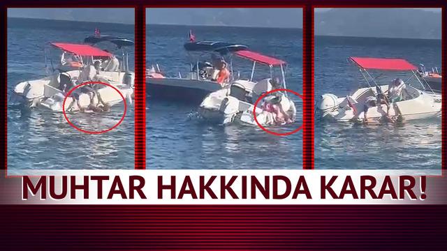 Muhtar yüzen kadına sürat teknesiyle çarptı