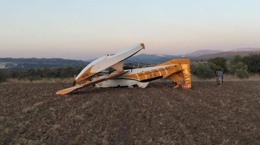 Muğla'da yangın söndürme uçağı acil iniş yaparken düştü!