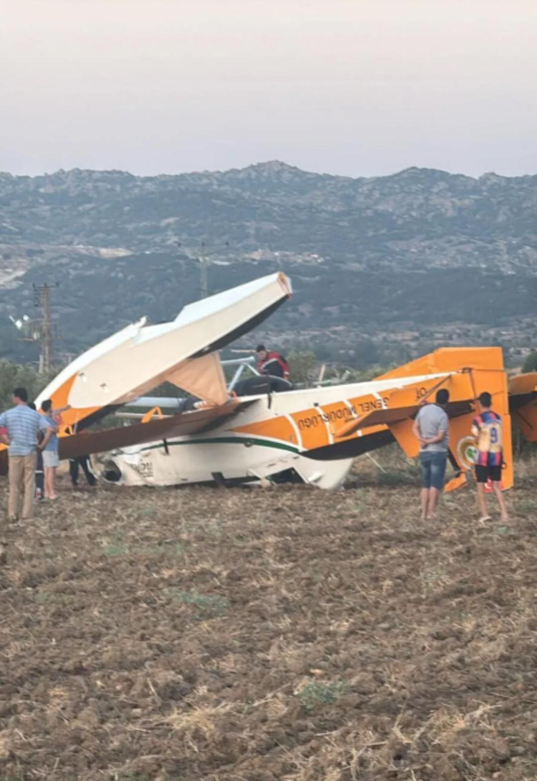 Muğla da yangın söndürme uçağı acil iniş yaparken düştü! 3