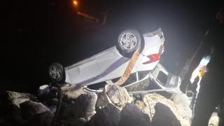 Erzurum'da otomobil nehre uçtu: 1 ölü, 1 yaralı, 1 kayıp