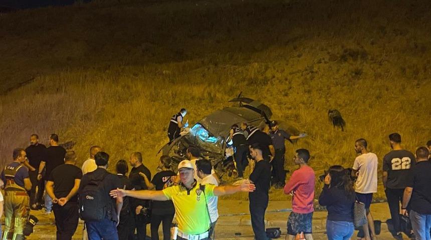 Ankara’da bir otomobil takla attı: 1 ölü, 1 yaralı