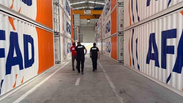 Elazığ AFAD lojistik deposunda inceleme