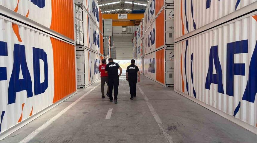 Elazığ AFAD lojistik deposunda inceleme