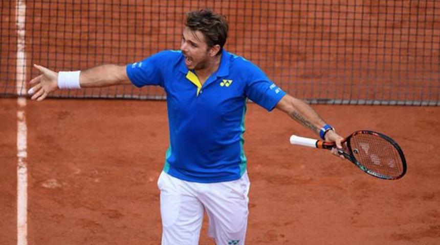 Roland Garros'ta ilk finalist Wawrinka oldu