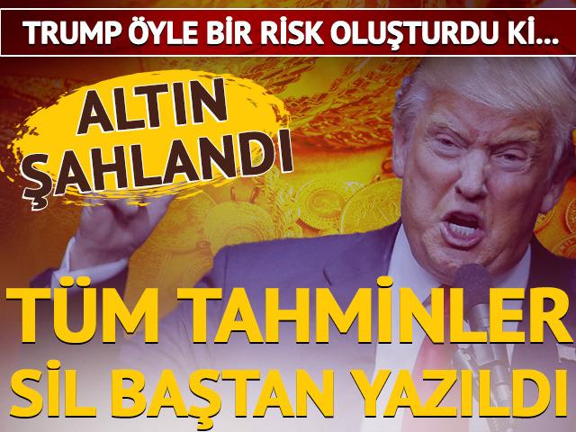 Altın şahlandı! Trump öyle bir risk oluşturdu ki... 