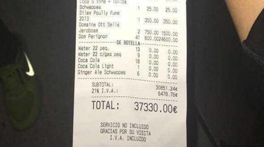 Messi'den 37 bin euroluk hesap