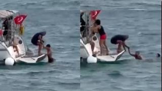 Mersin'de 6 kişinin içinde olduğu tekne alabora oldu